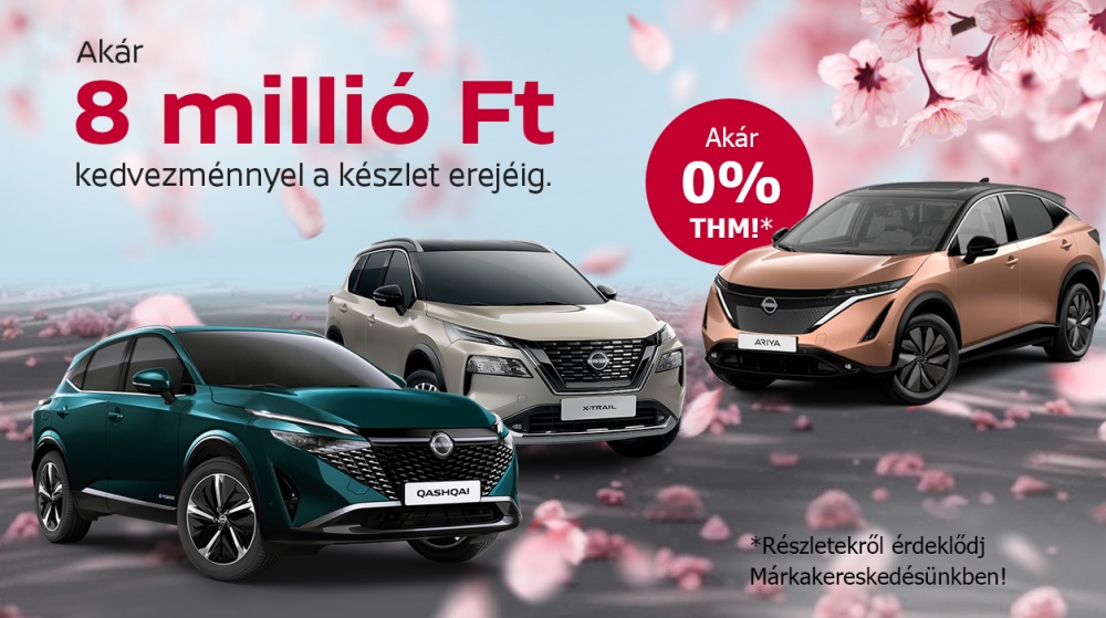 Nissan éve - Akár 8 millió Ft kedvezmény