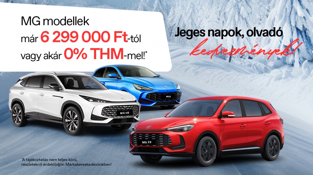 MG modellek 6 299 000 Ft-tól vagy akár 0% THM-mel!