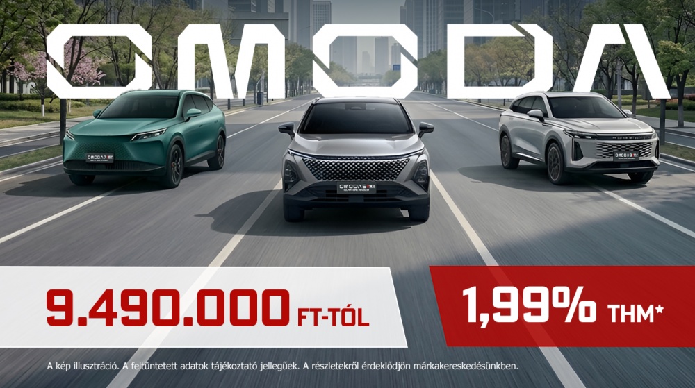 Omoda modellek már 9 490 000 Ft-tól