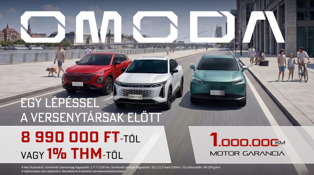 Omoda modellek már 8 990 000 Ft-tól