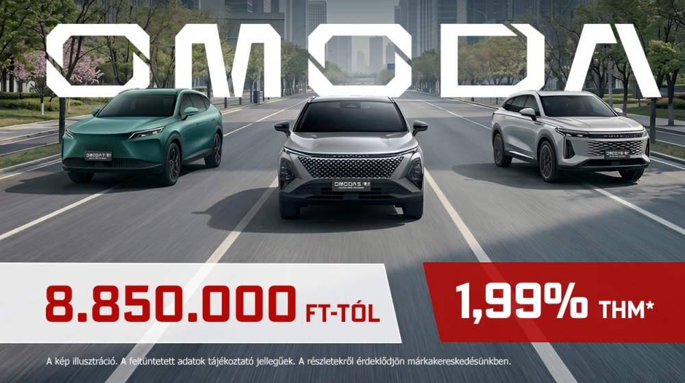 Omoda modellek már 8 850 000 Ft-tól