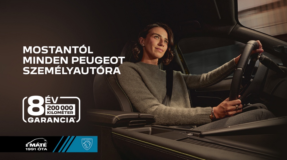 Peugeot 8 év / 200.000 km garanciával* a bizalom útján!