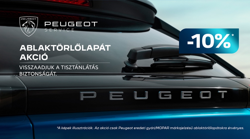 Peugeot ablaktörlőlapát akció