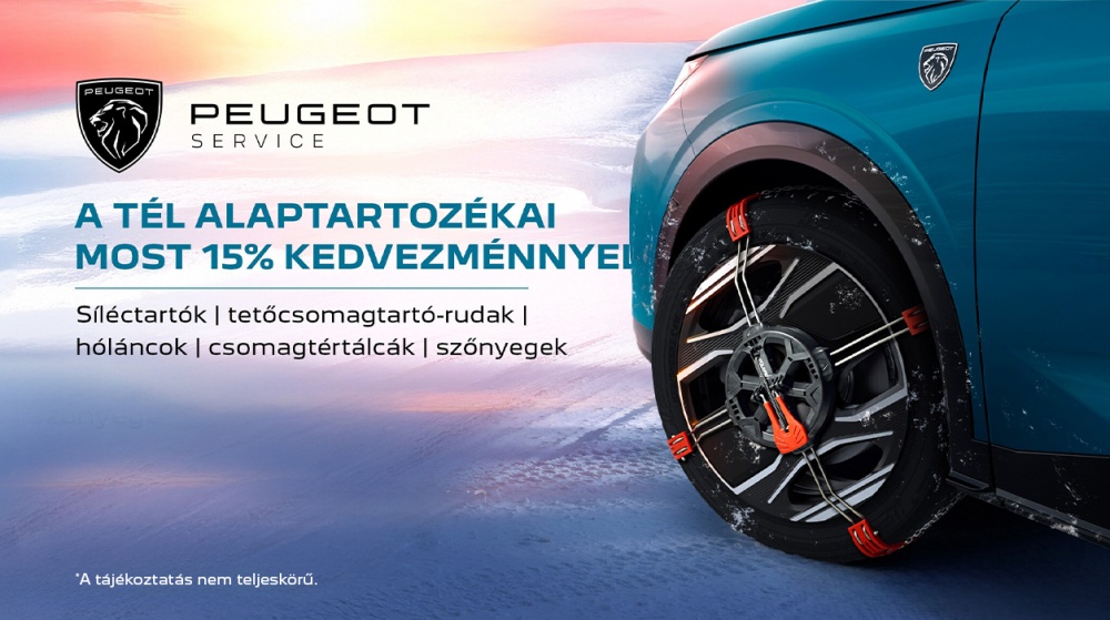 Peugeot tél alaptartozékai most 15% kedvezménnyel!*